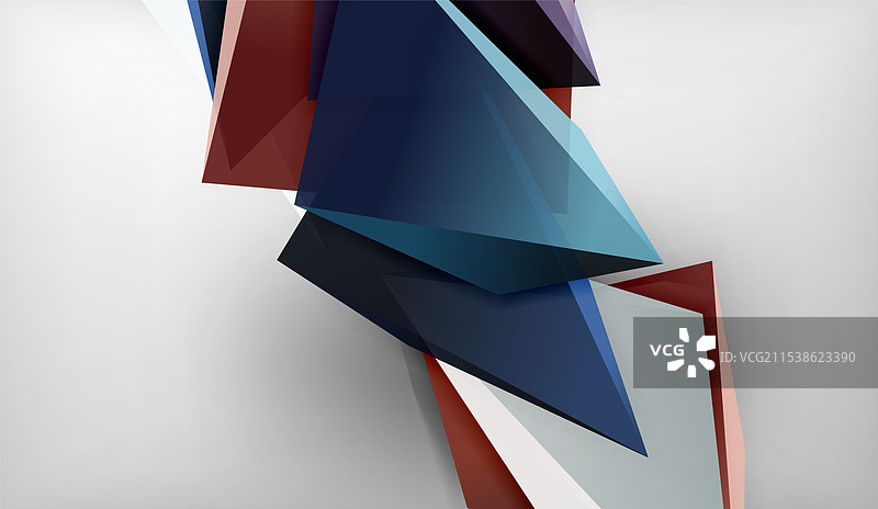 3D三角形抽象背景商务图片素材