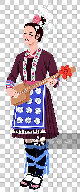 侗族女子图片素材