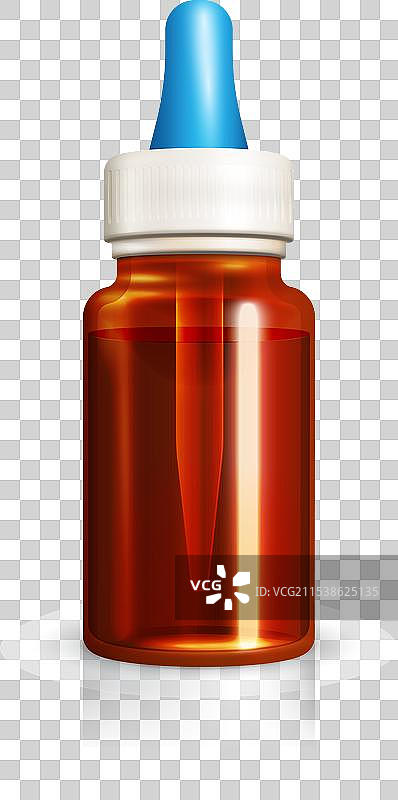 带药滴管的玻璃瓶图片素材
