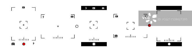 相机应用界面，包含照片和视频设置图片素材