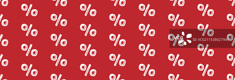 红色图案与白色百分比图标图片素材