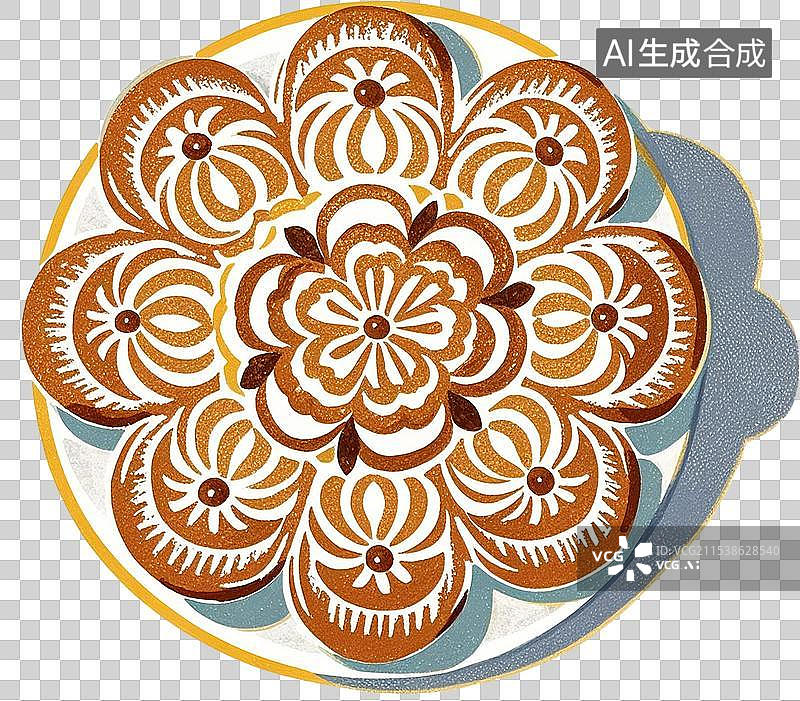 【AI数字艺术】新年花馍美食插画免抠元素图片素材