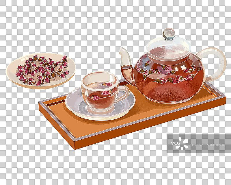 养生玫瑰花茶图片素材
