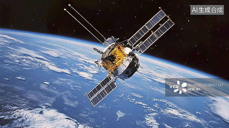 【AI数字艺术】航天科技主题海报——人造卫星图片素材
