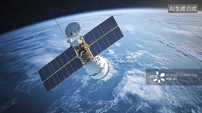 【AI数字艺术】航天科技主题海报——人造卫星图片素材