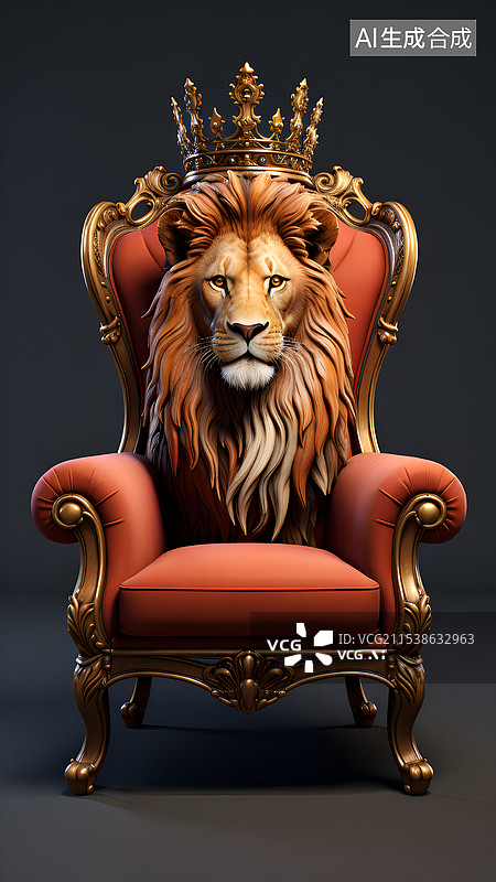 【AI数字艺术】狮子头皮革沙发图片素材