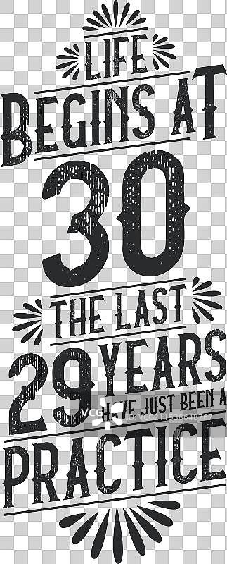 30岁生日T恤，人生从30岁开始，最后的开始图片素材