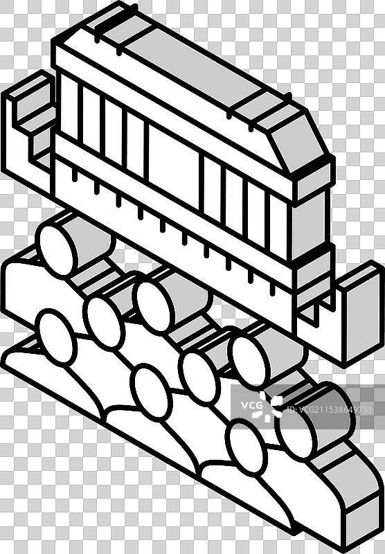 古希腊剧院等距图标图片素材