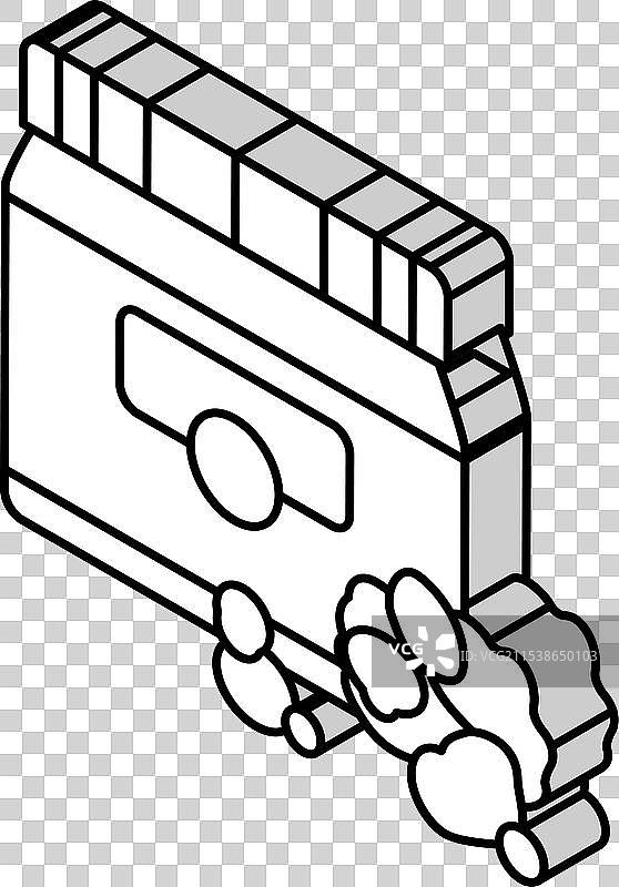 水烟烟草等距图标图片素材