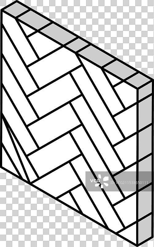 木地板拼花的等距图标图片素材