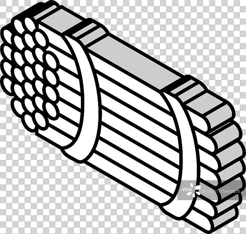 钢筋包装等轴测图标图片素材