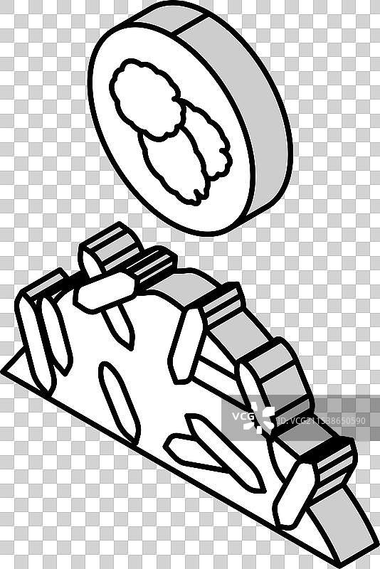 燕麦粒等距图标图片素材