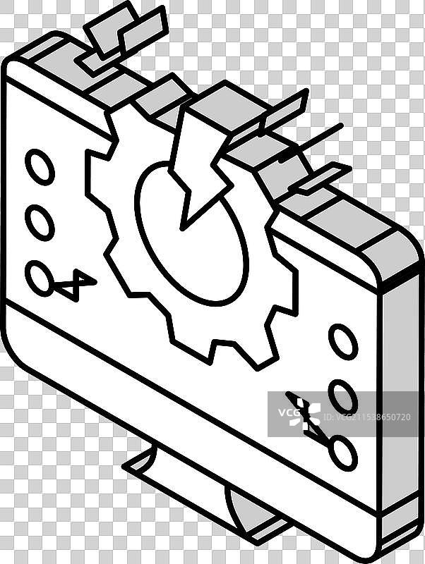 过载系统等距图标图片素材
