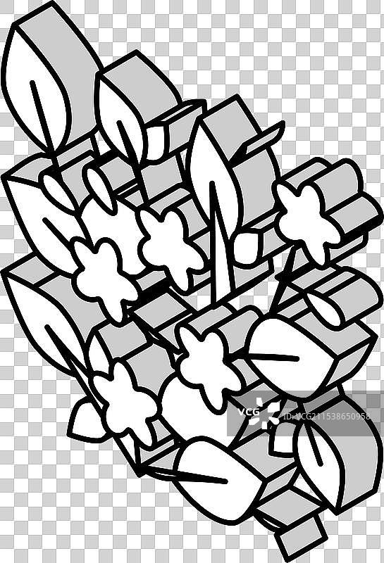 卡罗琳杰萨敏等距图标图片素材