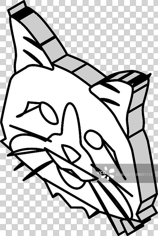 挪威森林猫可爱的宠物等距图标图片素材