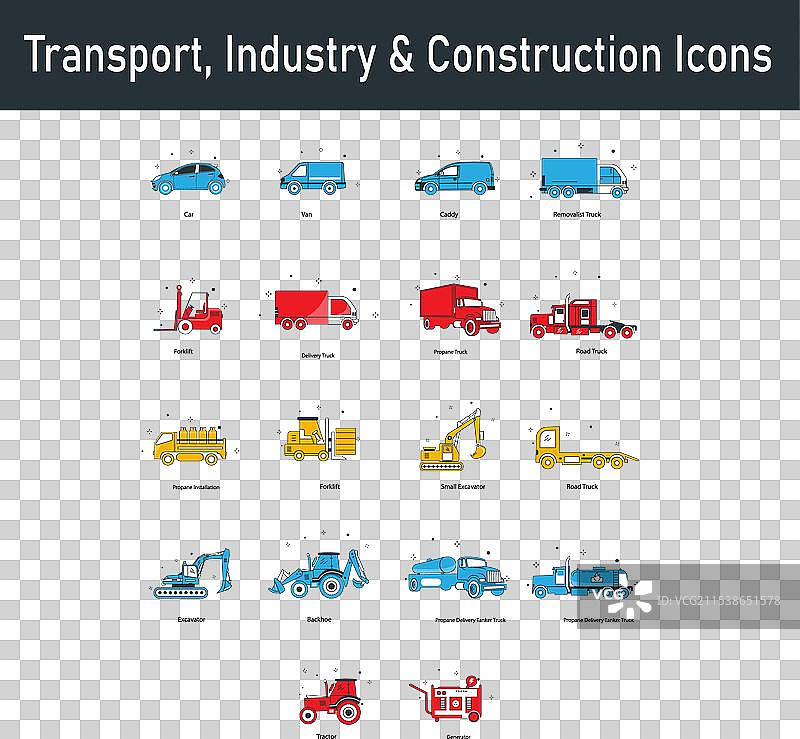 运输行业建筑图标设计图片素材