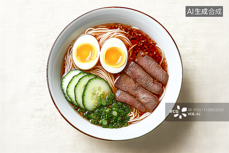 【AI数字艺术】新春元素美食吉林长春延边朝鲜族冷面图片素材