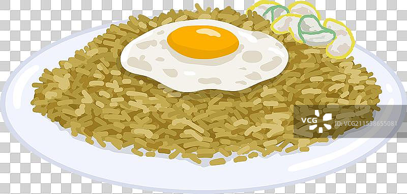 平面设计的炒饭艺术图片素材