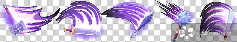 中世纪武器攻击效果：剑与锤图片素材