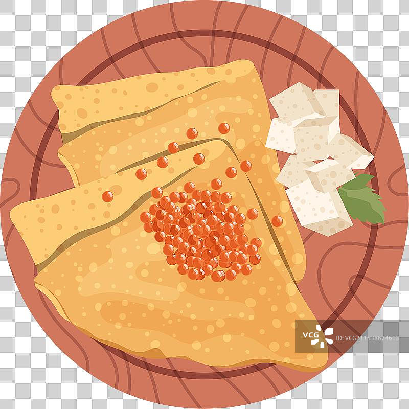 红色三角形信封形状的煎饼小吃图片素材