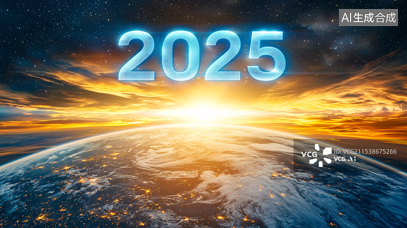 【AI数字艺术】科技概念的星球与数字2025图片素材