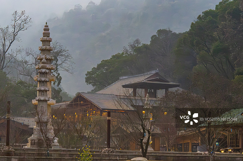 温州乐清-雁荡山-真际寺图片素材