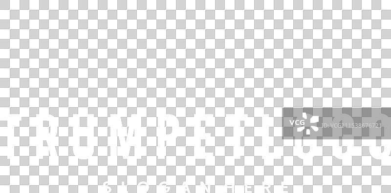 简单的金色小号用于爵士音乐的标志图片素材