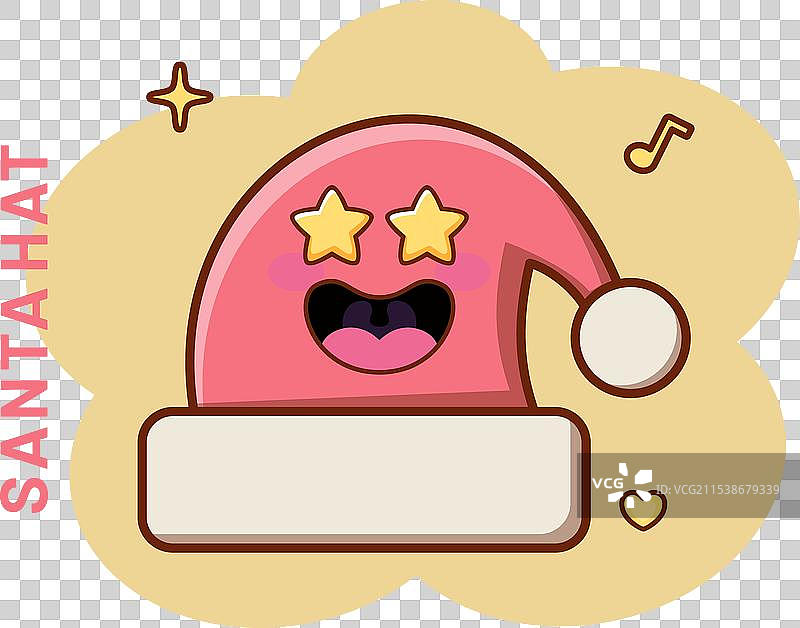卡通风格的圣诞老人帽子图片素材