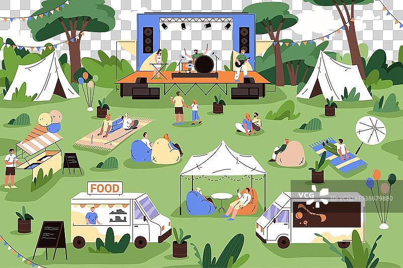 户外音乐节周末乐趣图片素材