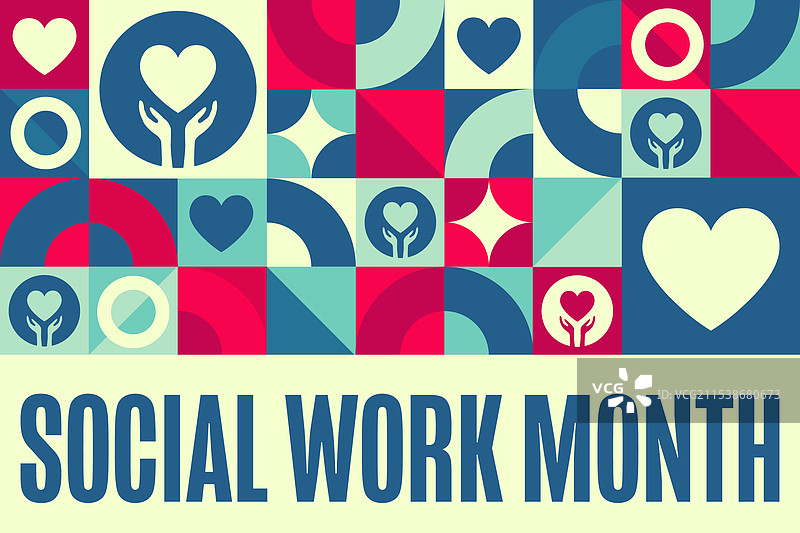 三月是全国社会工作月假期图片素材