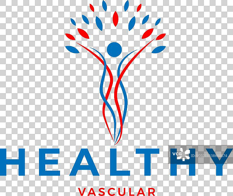 红蓝血管健康商业标志图片素材