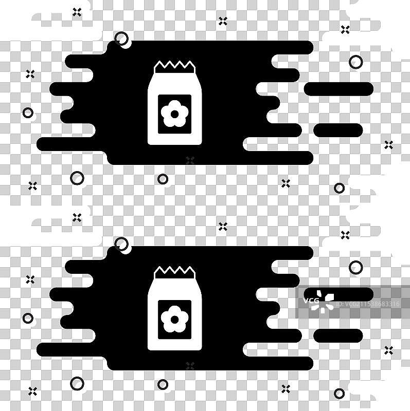 装满特定植物种子的白色包装袋图标图片素材
