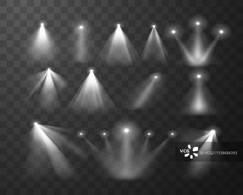 聚光灯和眩光效果图片素材