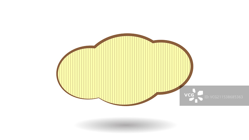 简单的云形状文本气泡图片素材