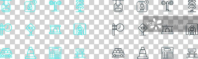 铁路道口交通锥图片素材