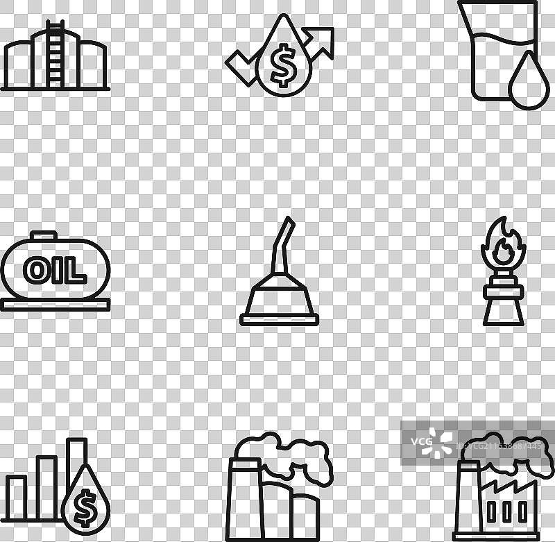 石油和天然气工业工厂的钻井平台设置图片素材