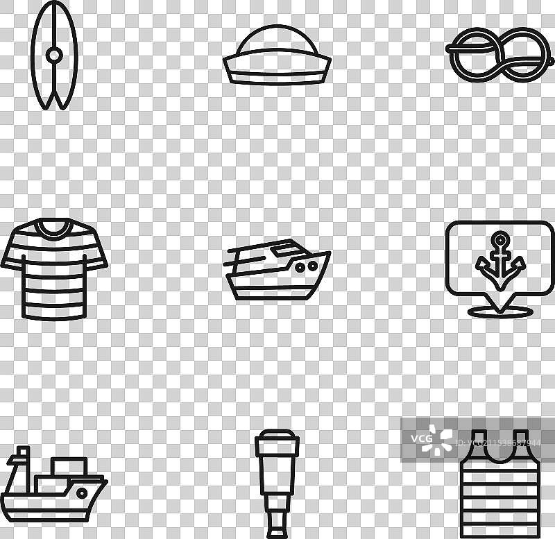 设置线条望远镜镜头锚条纹图片素材