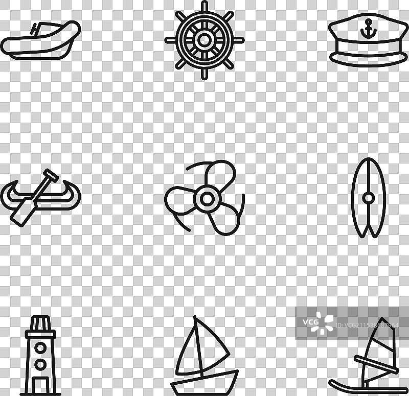 帆船、游艇、帆板、冲浪板、风帆冲浪图片素材