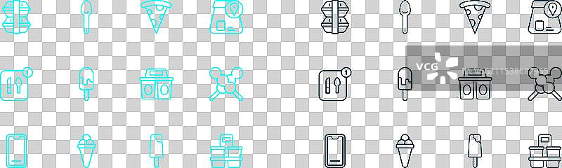 在线订购冰淇淋华夫饼的排队系统图片素材