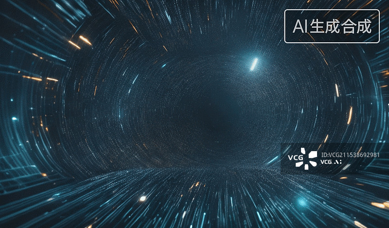 【AI数字艺术】未来隧道图片素材