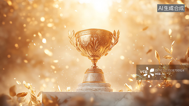 【AI数字艺术】奖杯，成就感，成绩，辉煌，表彰图片素材