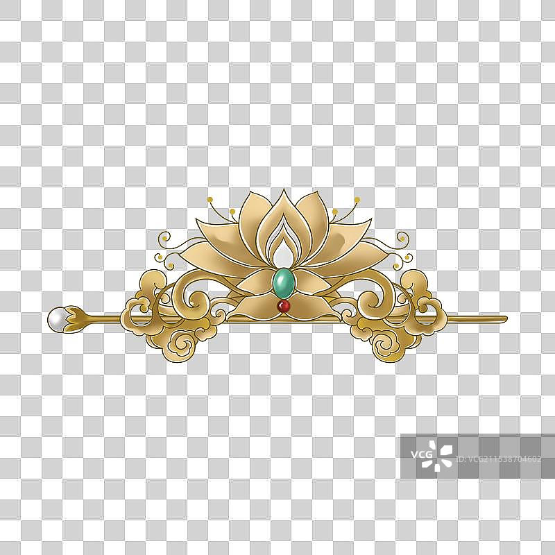 莲花纹发饰图片素材