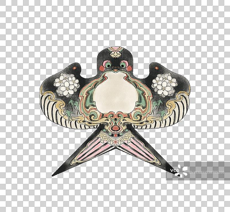 古代春天踏青风筝-古风国风水墨风写意图片素材