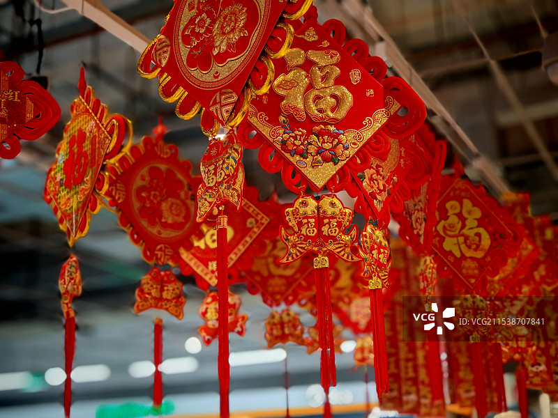 春节城市氛围图片素材