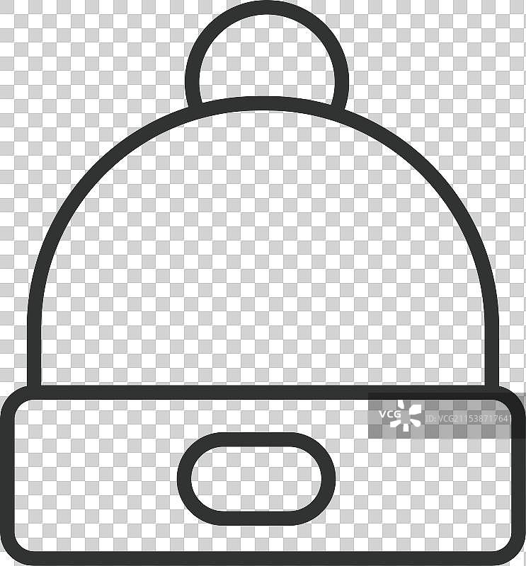 冬季帽子图标线条设计冬季毛线帽图片素材