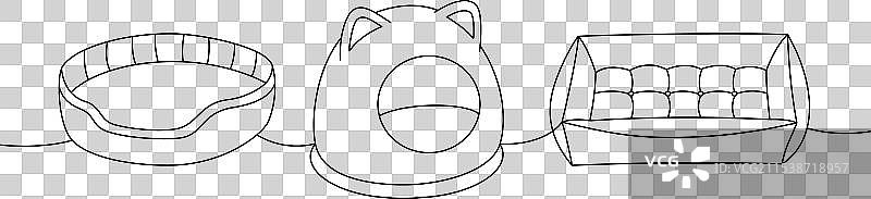 宠物用品 宠物床垫 枕头 睡觉 狗狗图片素材