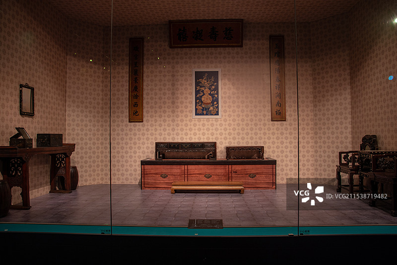 博物馆展示的古代会客厅图片素材