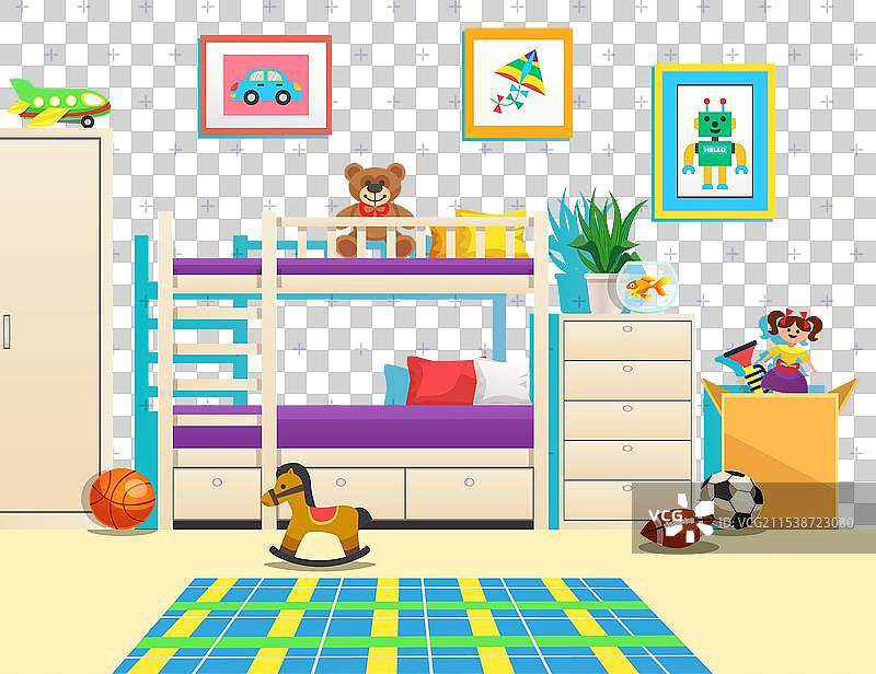 儿童房室内设计图片素材
