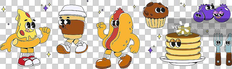食物风格的卡通角色系列图片素材