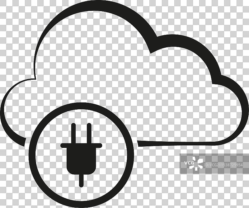 网络云插头图标 EPS图片素材